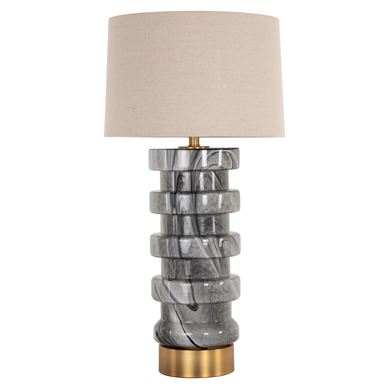Lampa stołowa Jaylee czarno-biała