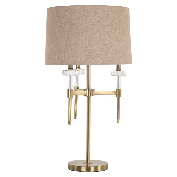 Lampa stołowa Josie szczotkowane złoto