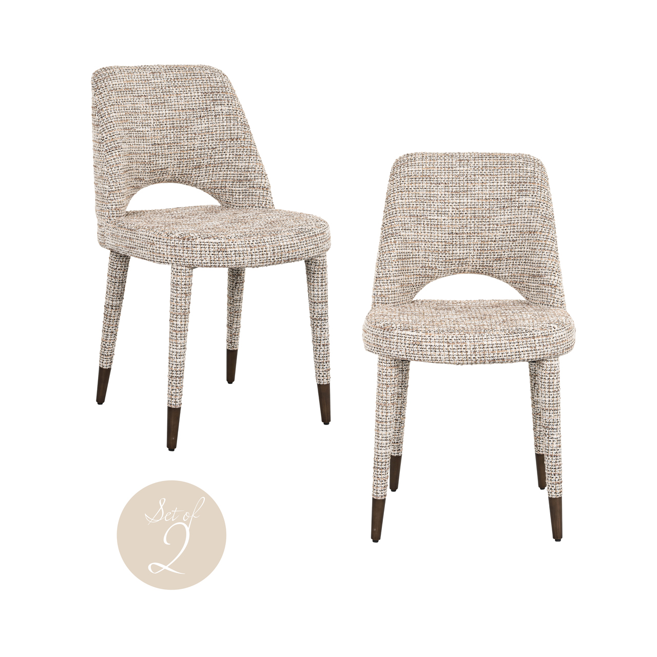 Krzesło do jadalni Cecilia trendy natura (zestaw 2 szt.)