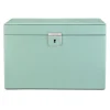 381051-1 WOLF x LIBERTY Julia Interior Print Large Jewellery Box - Sage Green