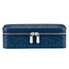 381317-1 WOLF X LIBERTY All Over Ianthe Medium Jewellery Zip Case - Navy