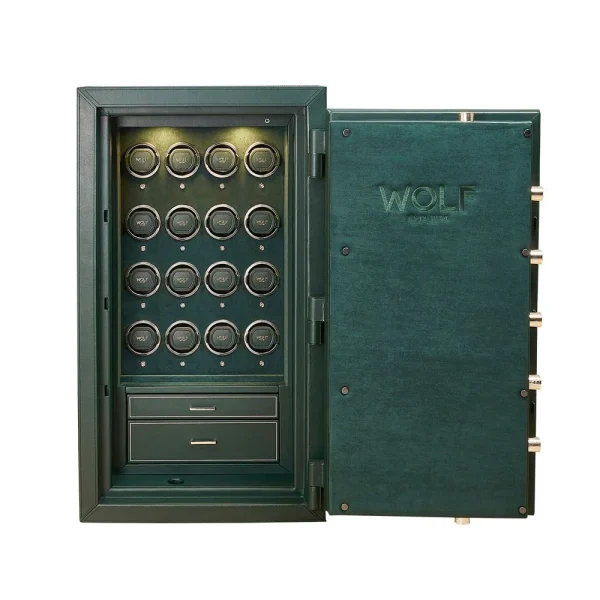 Athos 16 Piece Watch Winder and Jewelry Safe - Green