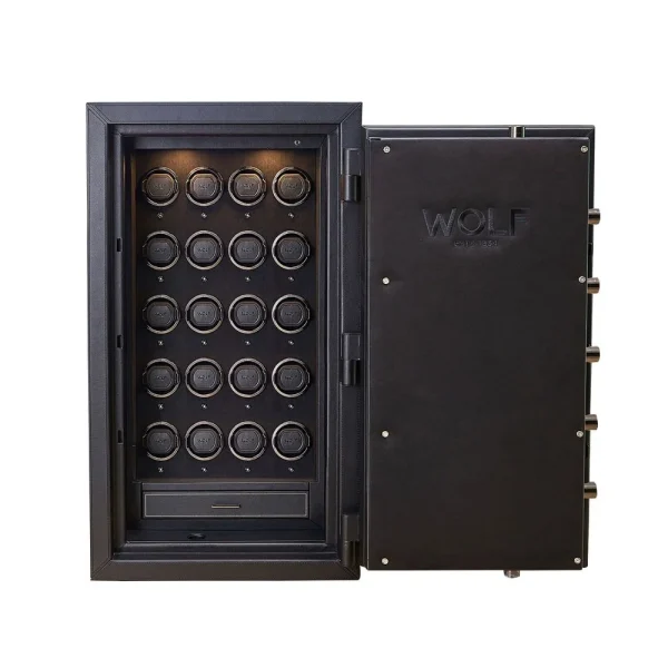Athos 20 Piece Watch Winder Safe - Black