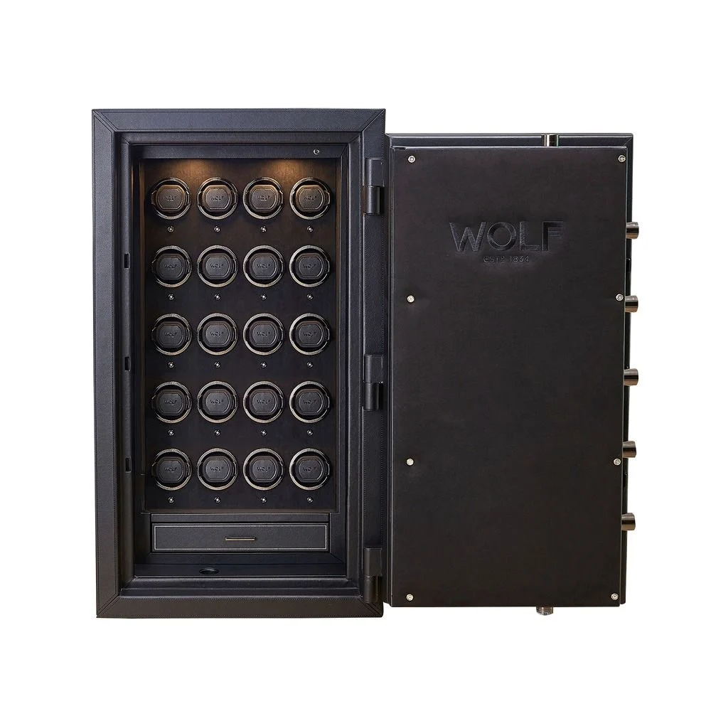 Athos 20 Piece Watch Winder Safe - Black