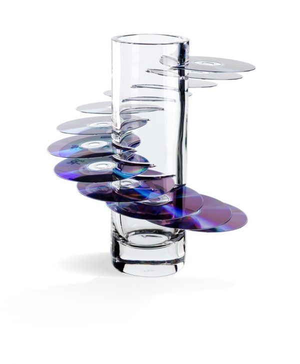 Spiral disc vase