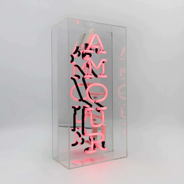 Amour' Glass Neon Sign