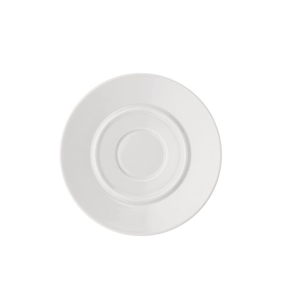 Spodek do filiżanki do herbaty i kawy z białej porcelany
