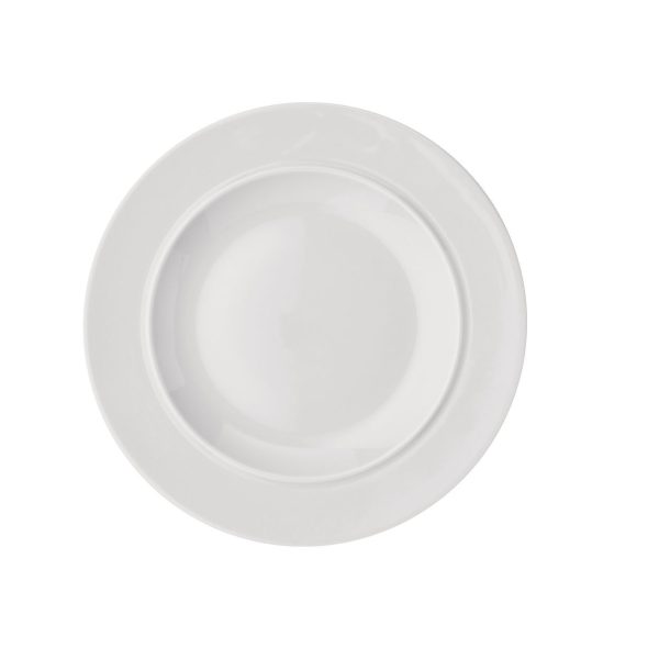 Talerz deserowy z białej porcelany 20 cm