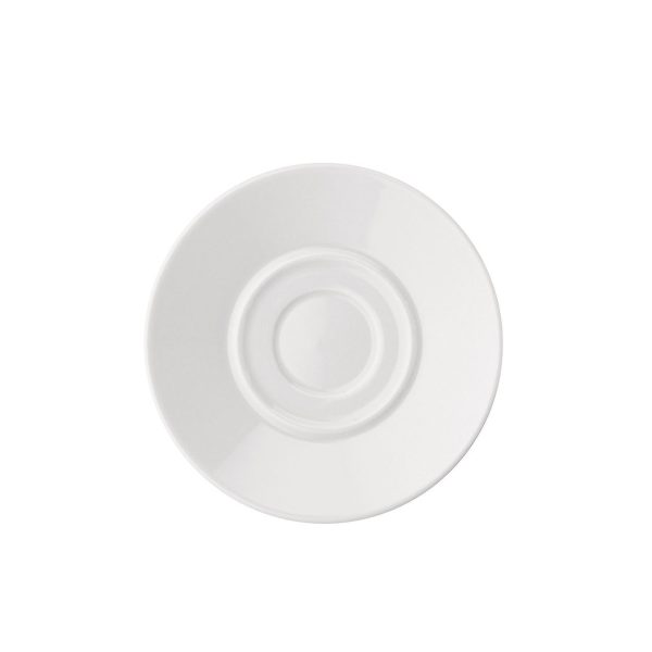 Spodek do filiżanki do mokki z białej porcelany