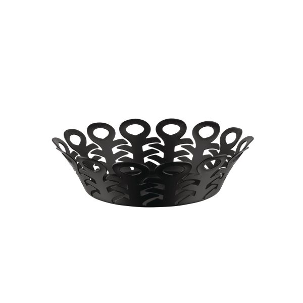 stalowa misa, mała 22 cm - czarna