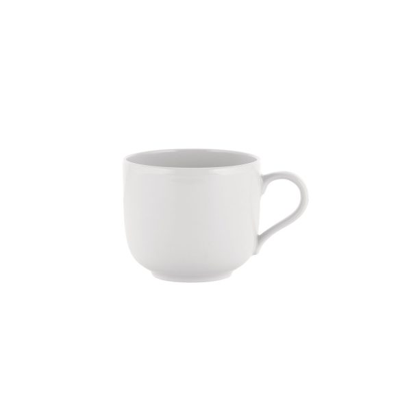 Filiżanka do kawy z białej porcelany.