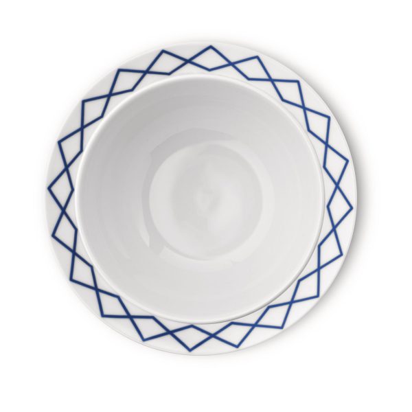 Miska na sałatkę z białej, zdobionej porcelany 2,5 L