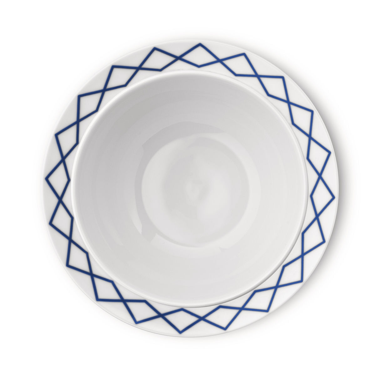 Miska na sałatkę z białej, zdobionej porcelany 2,5 L